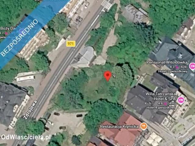Działka inwestycyjna Krynica Zdrój, ul. Zdrojowa 9