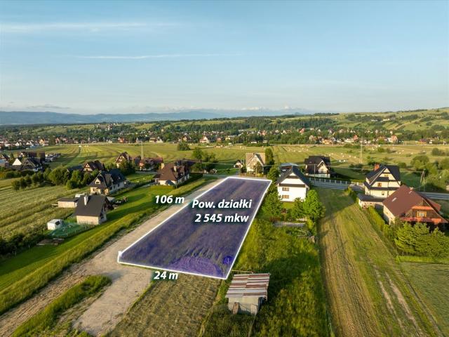 Działka inwestycyjna pod 4 domy z mediami, Szaflary