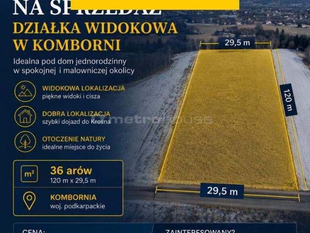 Działka, Kombornia, 3625.00 m², sprzedam działkę