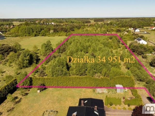Działka pod zabudowę w Białuniu, 35 tys. m², media w drodze