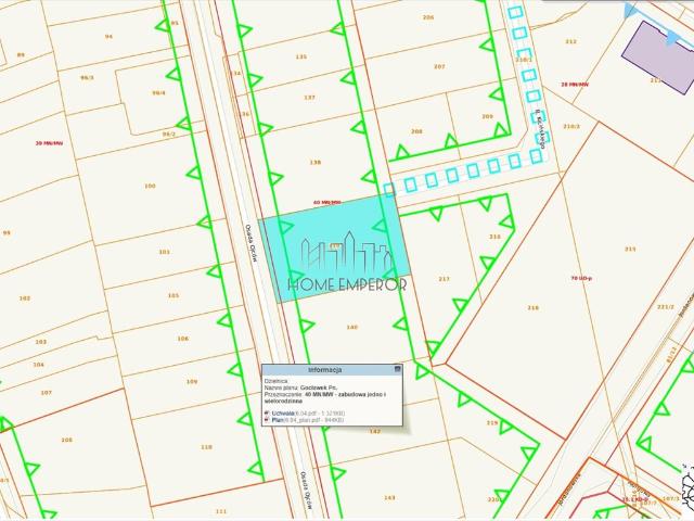 Działka pod zabudowę wielorodzinną, 915 m2, media, plan