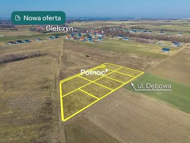 Działka pod dom w Giełczynie 1591 m², blisko Łomży