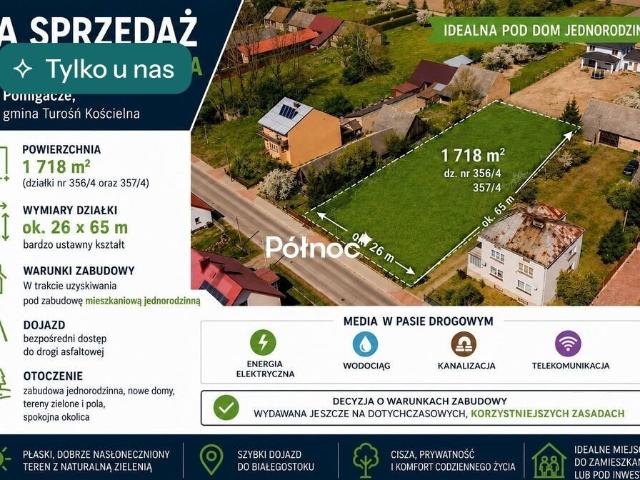 Działka pod dom z dostępem do infrastruktury i zieleni