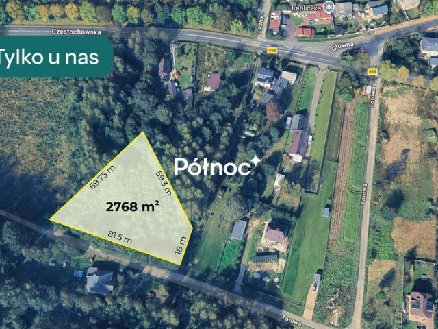 Działka pod dom z lasem, 2768 m², cisza i prywatność