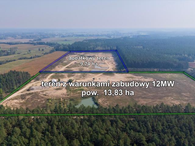 Działka pod farmę fotowoltaiczną 23,6 ha, decyzja o warunkach