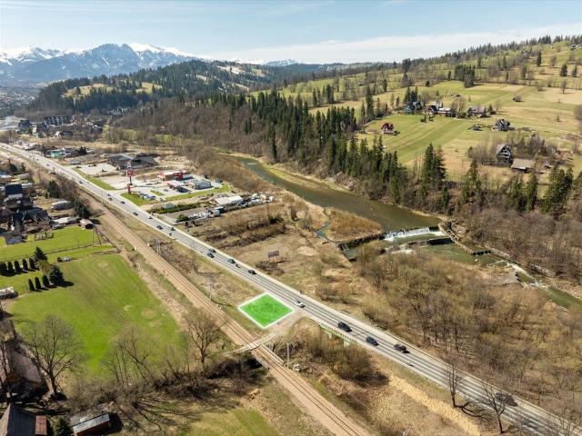 Działka inwestycyjna przy Zakopiance, 165 m², Biały Dunajec