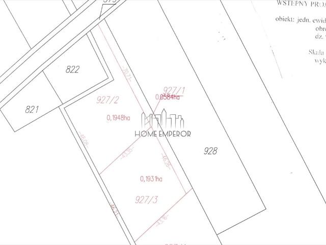 Działka pod letnisko 1931 m², media, plan zagospodarowania