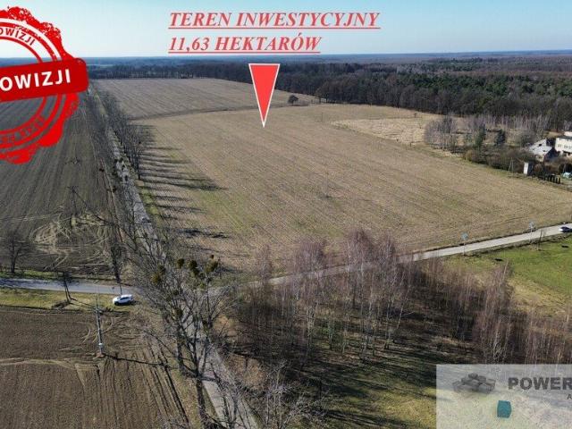 Działka przemysłowa 11,63 ha z MPZP, zapraszam
