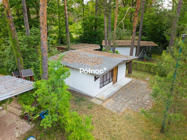 Działka rekreacyjna z domkiem, las i rzeka, 253 m²