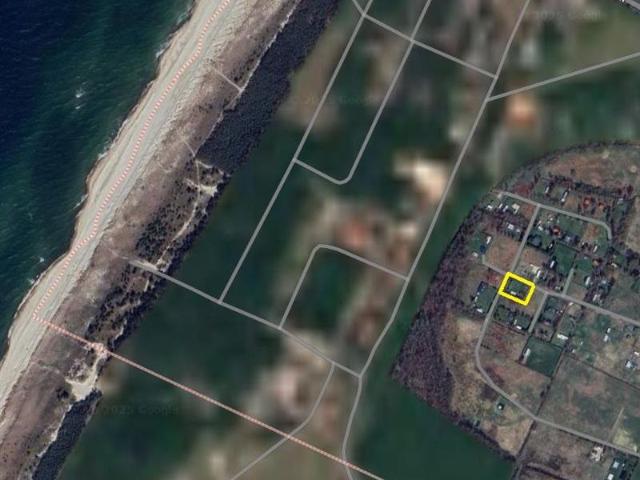 Działka rekreacyjna 671 m² z domkiem, 500 m od plaży
