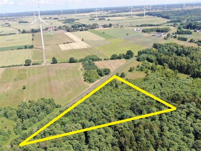Działka rolna z lasem 14 200 m², blisko morza