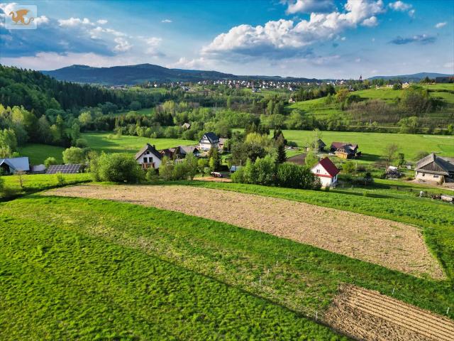 Działka rolna z widokami na Beskidy, dojazd terenowy