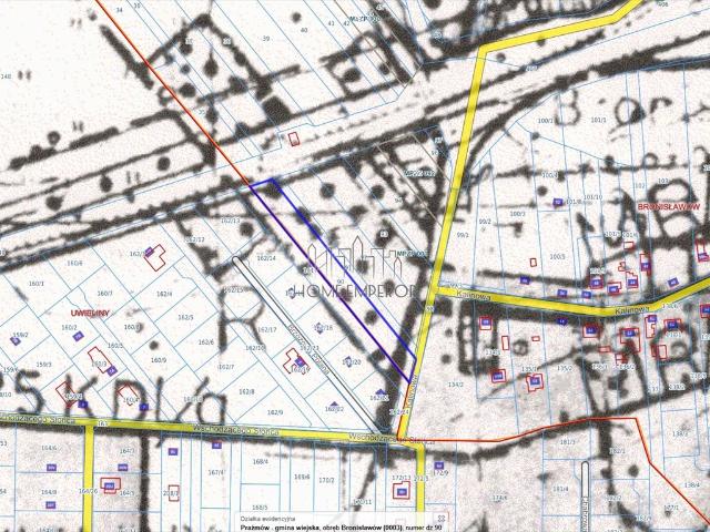 Działka rolna z zadrzewieniem, 3082 m², Bronisławów