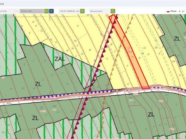 Działka rolna 3300 m² przy ulicy Gaj w Jodłówce