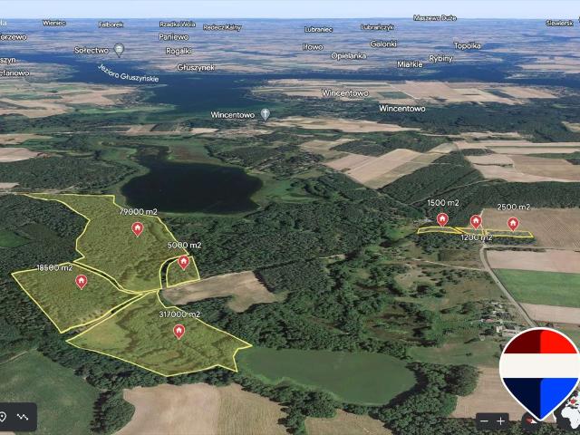 Działka 3,17 ha z linią brzegową i możliwością aranżacji plaży
