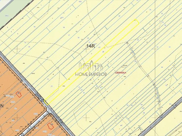 Działka rolna 5800 m² z mediami, bez zabudowy, Czernidła