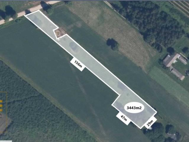 Działka rolno budowlana 3443 m2 z zabudową zagrodową