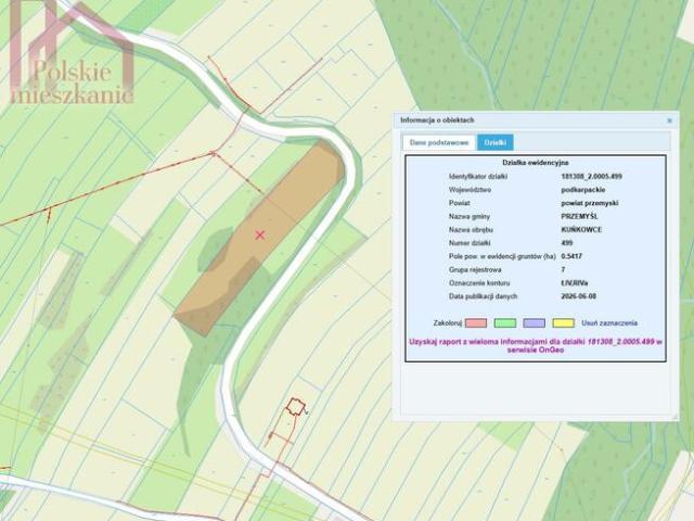 Działka rolno budowlana Kuńkowce gm. Przemyśl