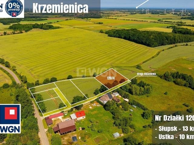 Działka siedliskowa 3044 m² blisko morza w Krzemienicy
