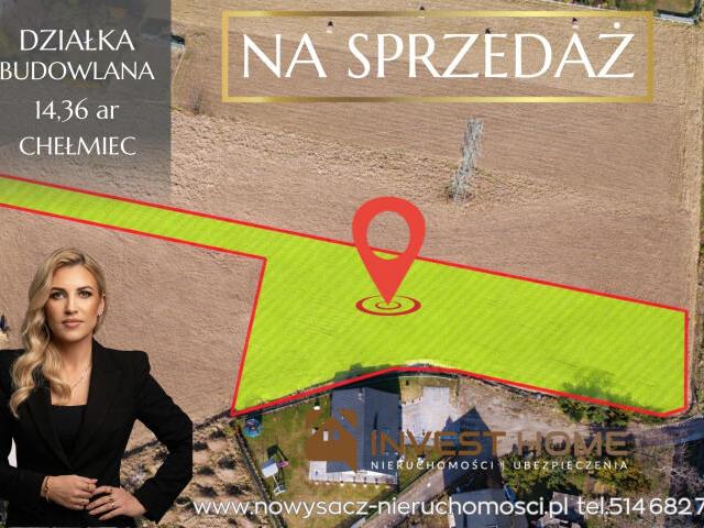 Działka sprzedam, Chełmiec, 1400 m2, cena: 209 000 zł