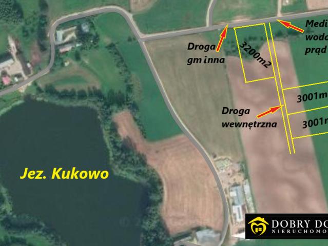 Działka sprzedam, KUKOWO,, 3001 m2, cena: 75 025 zł