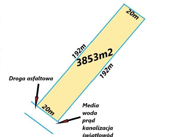 Działka sprzedam, KOPLANY,, 3853 m2, cena: 650 000 zł