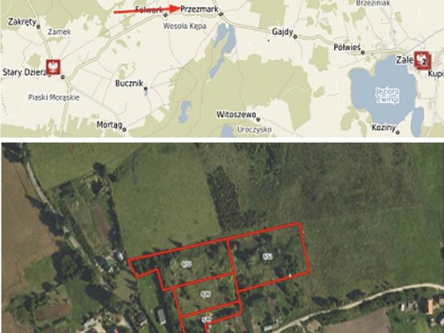 Działka sprzedam, PRZEZMARK,, 16439 m2, cena: 172 480 zł