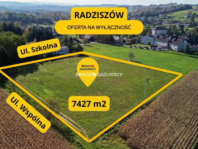 Działka sprzedam, Radziszów, Skawina gw, Szkolna, 7427 m2, cena: 2 225 000 zł