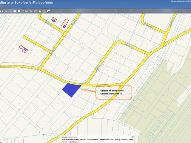 Działka sprzedam, Sokołów Małopolski, zaciszna, 1073 m2, cena: 177 000 zł