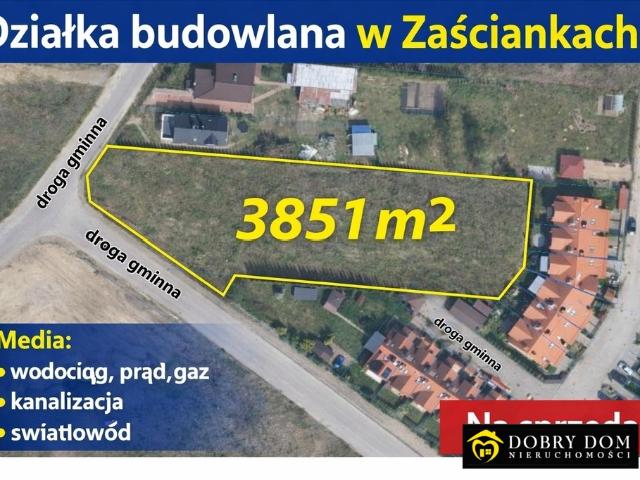 Działka sprzedam, ZAŚCIANKI,, 3851 m2, cena: 1 732 950 zł