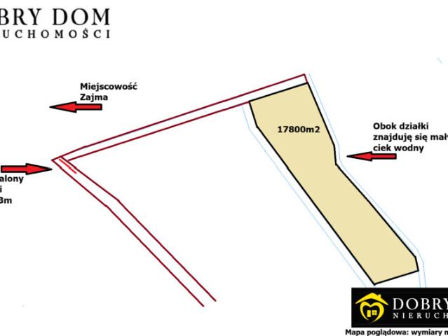 Działka sprzedam, ZAJMA,, 17800 m2, cena: 89 000 zł