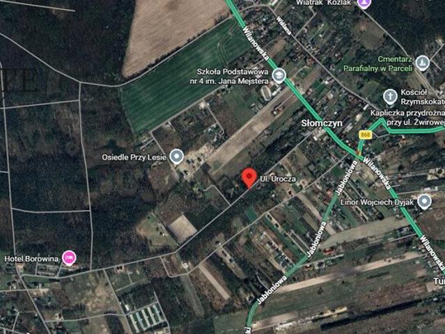 Działka w Słomczynie z mediami i dużą zielenią