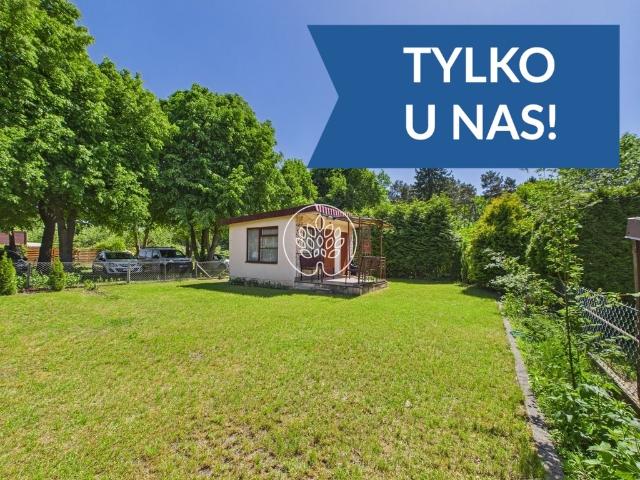 Działka z domkiem, tarasem i ogrodem w Myślęcinku