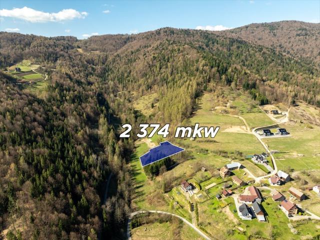 Działka z widokiem na góry, 2374 m², spokojna okolica