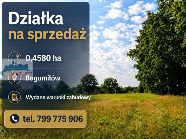 Działka 0,46 m², Bogumiłów