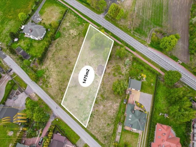 Działka 1474 m² w Kamieniu z dostępem z asfaltu