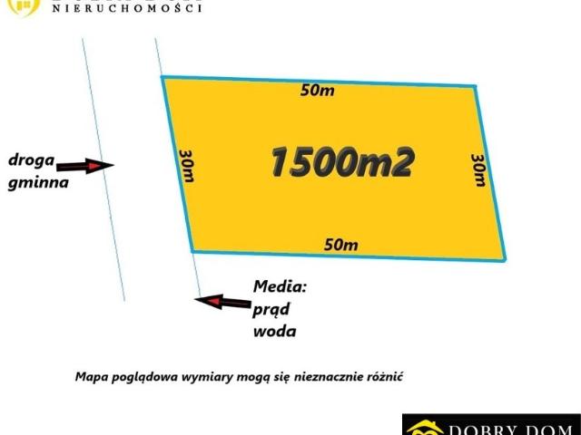 Działka 1500 m² z lasem i mediami, blisko Białegostoku