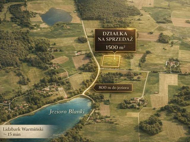 Działka 1500 m² pod dom w spokojnej wsi Blanki