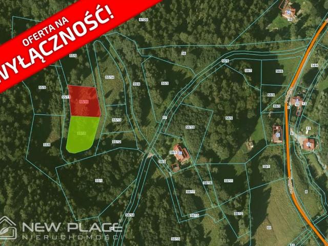 Działka 1593 m² z widokiem, Podgórze, Duszniki Zdrój