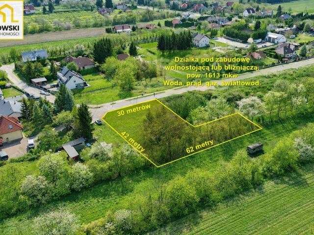 Działka 1613 m² pod domy jednorodzinne, Włostowice