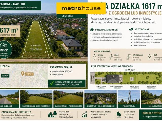 Działka 1617 m² z możliwością zabudowy i prywatności