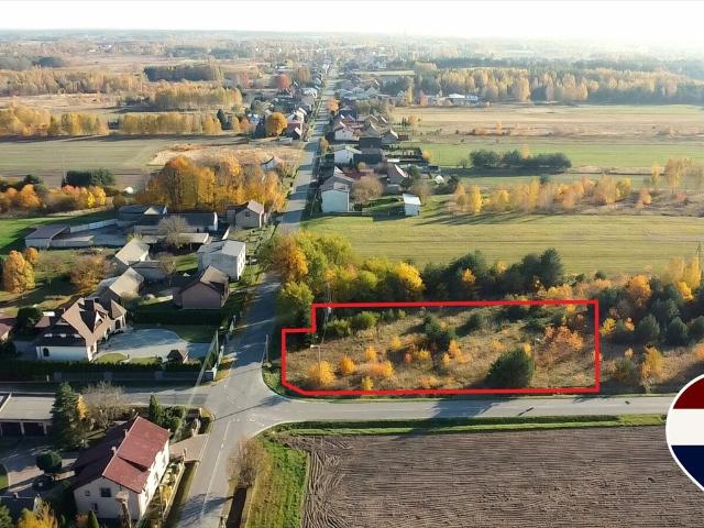 Działka 1631 m² z mediami pod dom i działalność