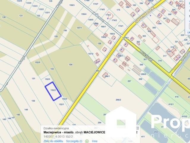 Działka 1661 m² z warunkami zabudowy w Maciejowicach