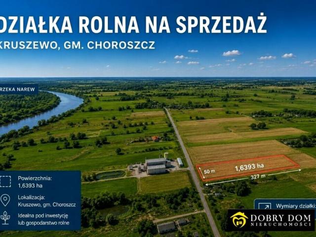 Działka 16 393 m², Kruszewo
