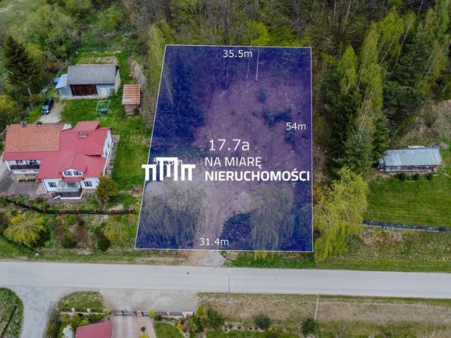 Działka 17,7 ar z warunkami zabudowy i mediami