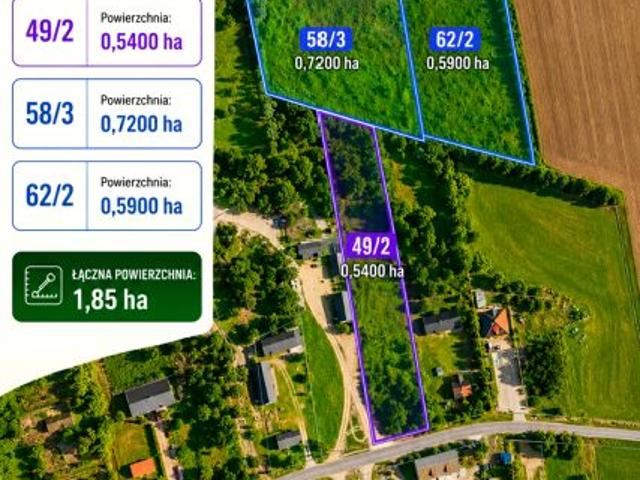 Działka 18 500 m², Łazy Małe
