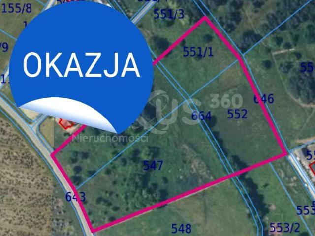 Działka 18 800 m², Zawonia