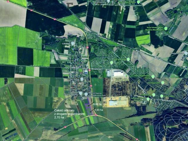 Działka 100 000 000 m², Zielęcice