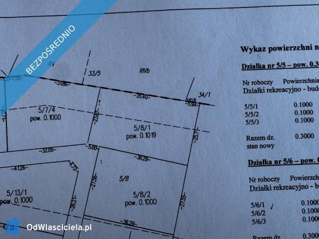 Działka 1019 m2 pod dom, rekreację, agroturystykę
