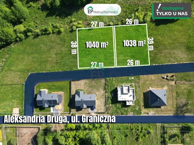Działka 1040 m² w Aleksandrii z mediami i dużym potencjałem